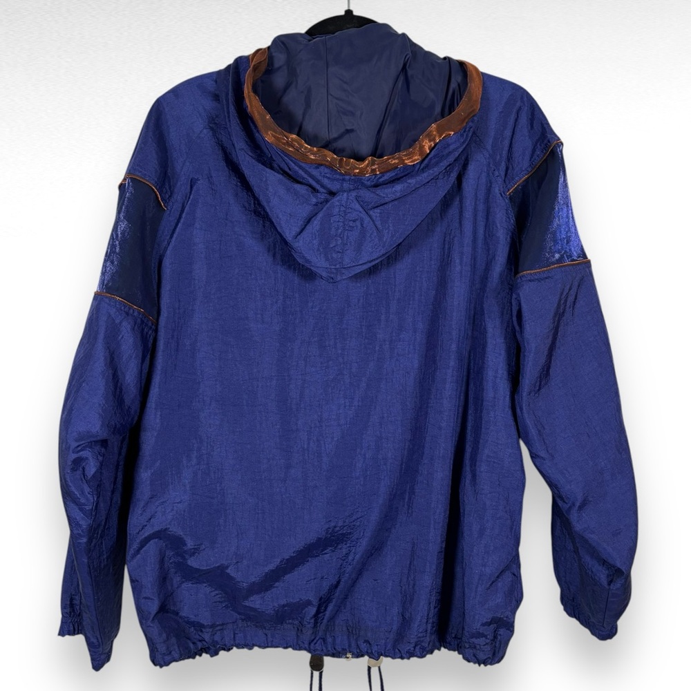Men's Blue and Silver Hooded Jacket - Picture 7 of 10